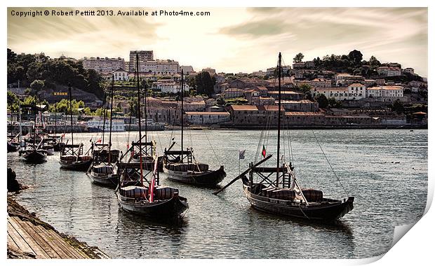 Porto Boats Print by Robert Pettitt