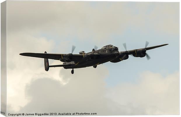 Lancaster Bomber Canvas Print by J Biggadike