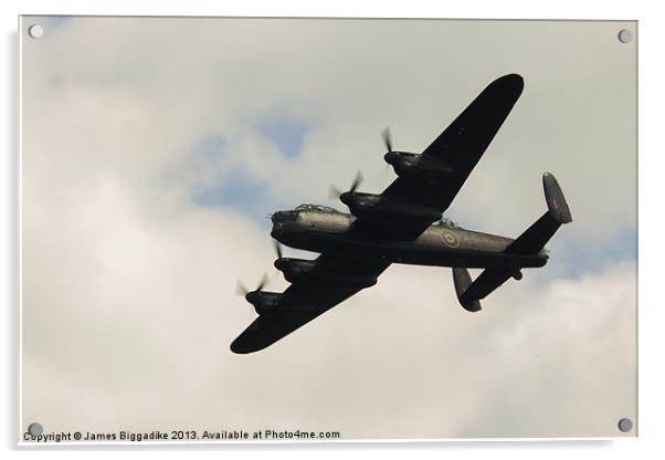Backlit Lancaster Bomber Acrylic by J Biggadike