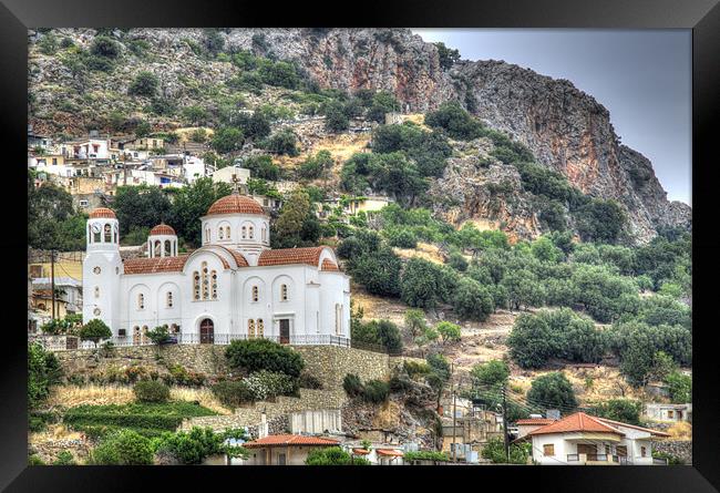 Traditional Greek Orthodox Framed Print by Oliver Porter