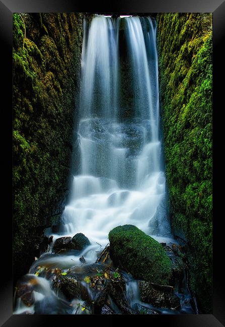 Secret waterfall Framed Print by Steve Cowe