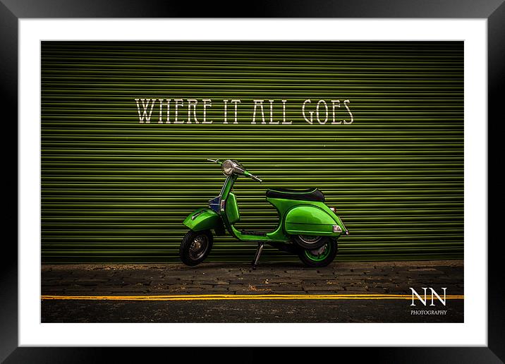 Vespa italian scooter Framed Mounted Print by Neil Nicklin