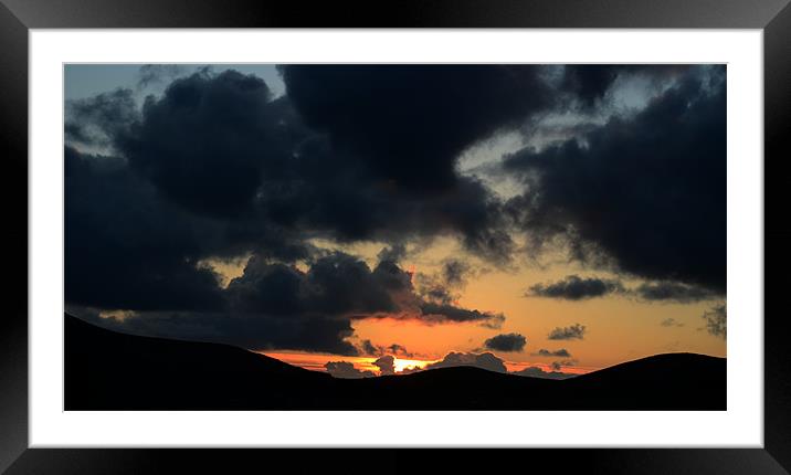 Sunset Framed Mounted Print by barbara walsh