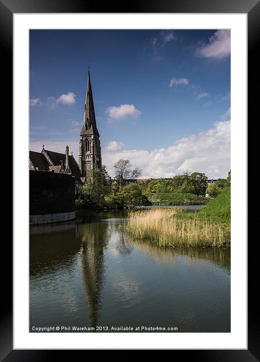 Steeple Reflection Framed Mounted Print by Phil Wareham