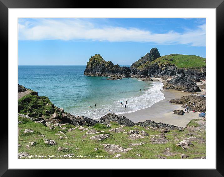 Kynance Cove Framed Mounted Print by Diane Griffiths