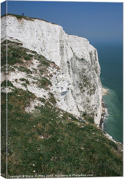 The White Cliffs of Dover Canvas Print by Diane Griffiths