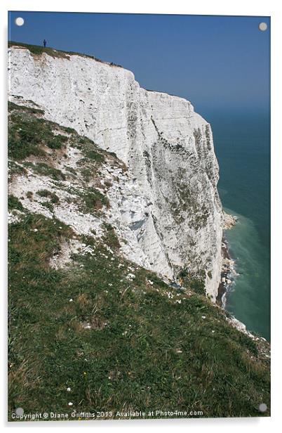 The White Cliffs of Dover Acrylic by Diane Griffiths
