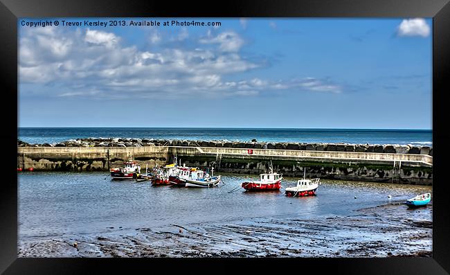 The Harbour Staithes Framed Print by Trevor Kersley RIP