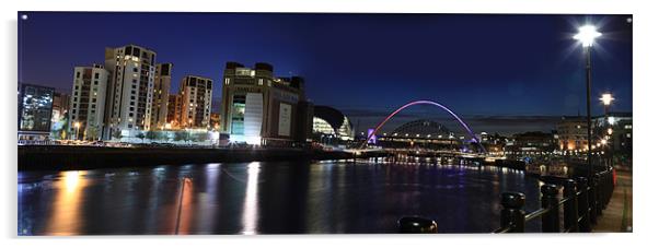 Newcastle Quay Side Acrylic by Kevin Duffy