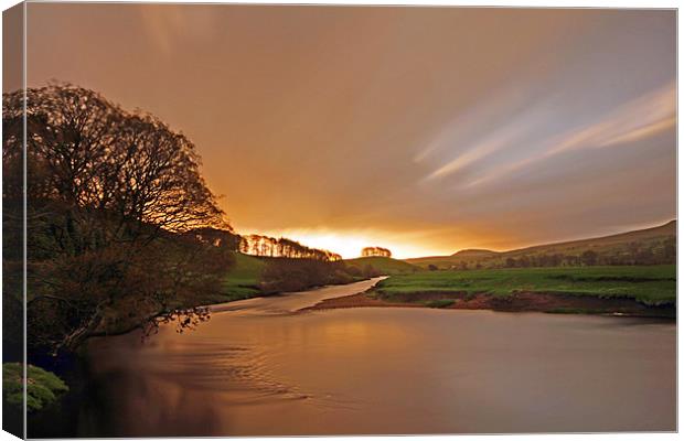 A Golden Morning In Wensleydale Canvas Print by Sandi-Cockayne ADPS