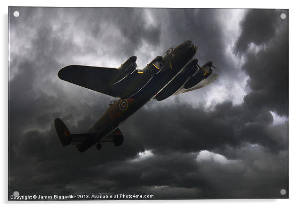 Lancaster - Dark Skies Acrylic by J Biggadike