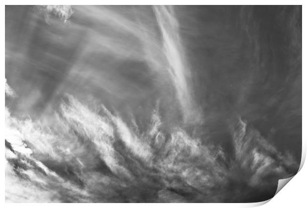 Monochrome Skies Print by David Pyatt