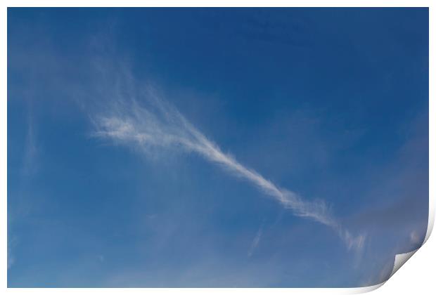 Blue sky with a twist Print by David Pyatt