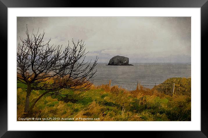 bass rock Framed Mounted Print by dale rys (LP)