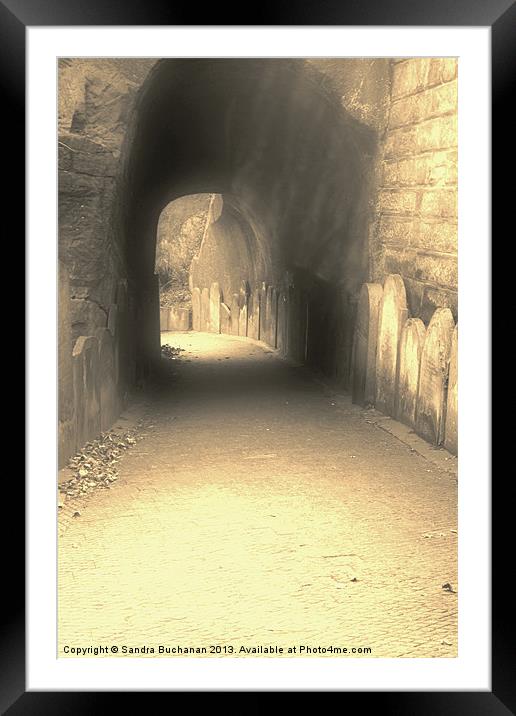 Tunnel Of Tombs Framed Mounted Print by Sandra Buchanan