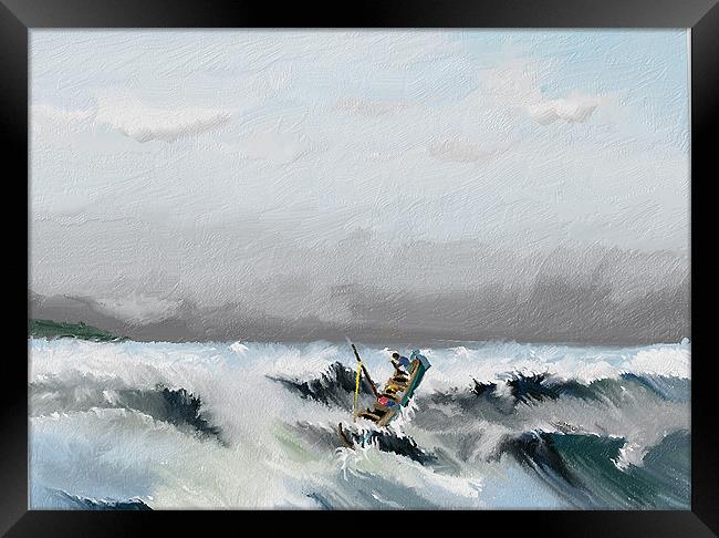 Rough Sea Framed Print by Hassan Najmy