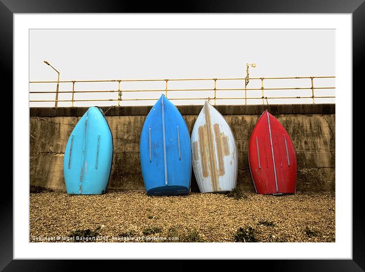 Boats Framed Mounted Print by Nigel Bangert
