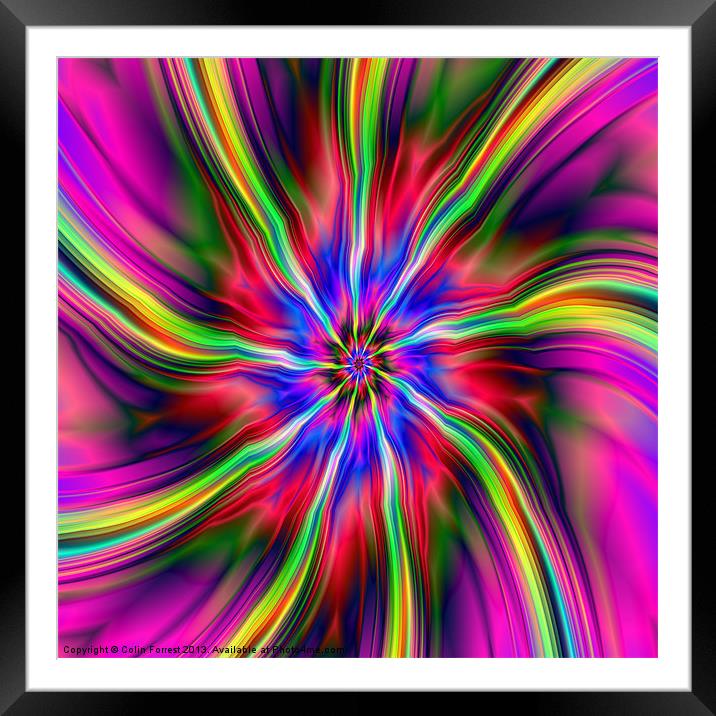 Swirling Star Framed Mounted Print by Colin Forrest