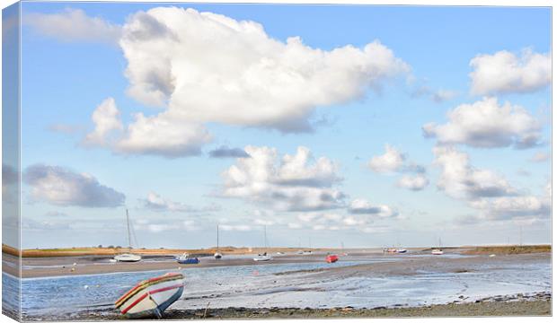 Low tide at Brancaster Staithe Canvas Print by Gary Pearson