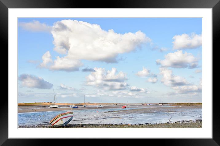 Low tide at Brancaster Staithe Framed Mounted Print by Gary Pearson