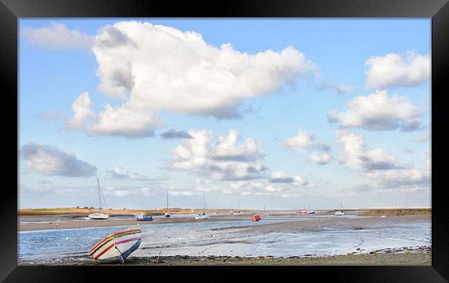 Low tide at Brancaster Staithe Framed Print by Gary Pearson