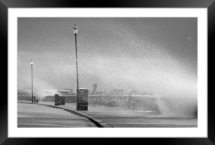 Gale force at high tide Framed Mounted Print by Gary Pearson