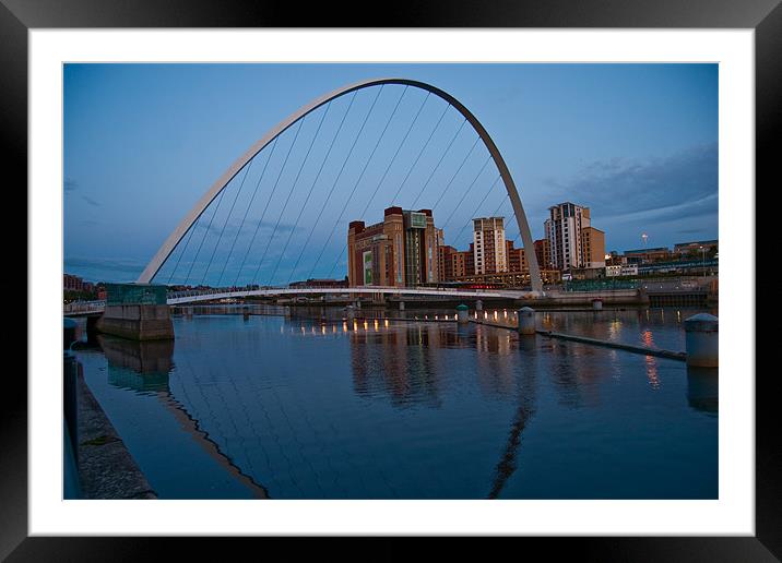 Millennium Bridge at night Framed Mounted Print by Jenny Brogden