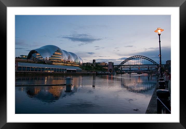 Bridges at night Framed Mounted Print by Jenny Brogden