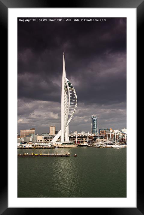 Spinnaker and Storm Clouds Framed Mounted Print by Phil Wareham