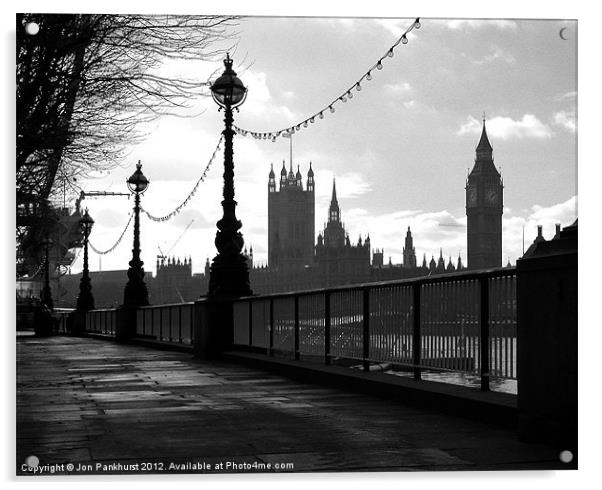 London's Houses Of Parliament  Acrylic by Jonathan Pankhurst