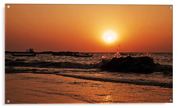 Surf and seaspray Arabian Sea Acrylic by Arfabita  
