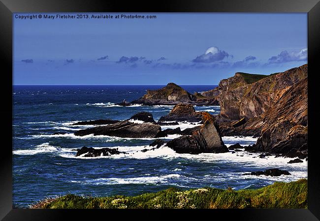 View from Hartland Point Framed Print by Mary Fletcher