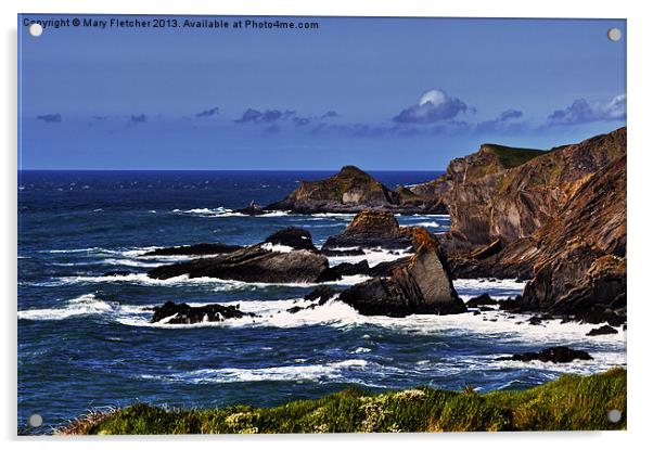 View from Hartland Point Acrylic by Mary Fletcher