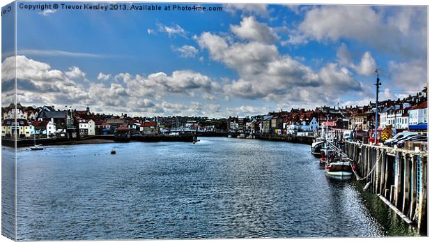 Whitby Harbour Canvas Print by Trevor Kersley RIP