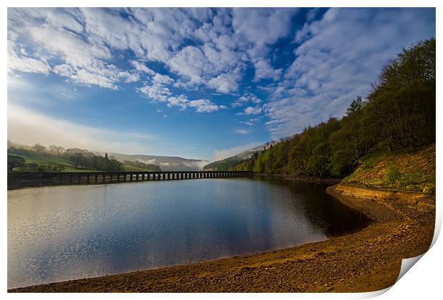 Derwent with early morning mist Print by Oxon Images