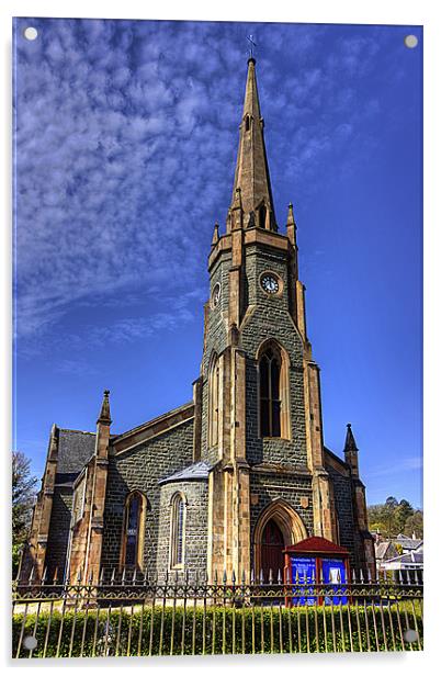 Penninghame Parish Church Acrylic by Tom Gomez