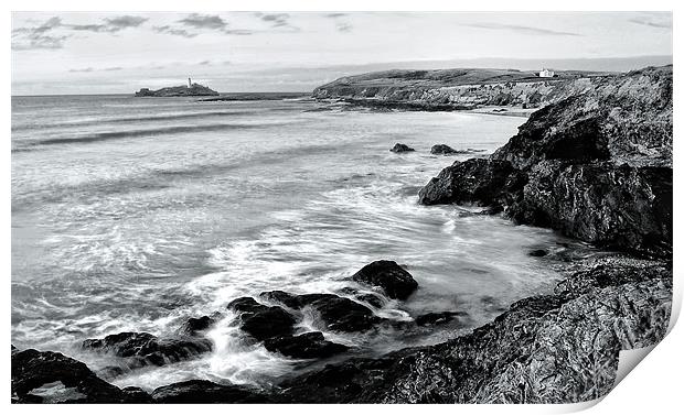 Godrevy Lighthouse Cornwall Print by Gary Pearson