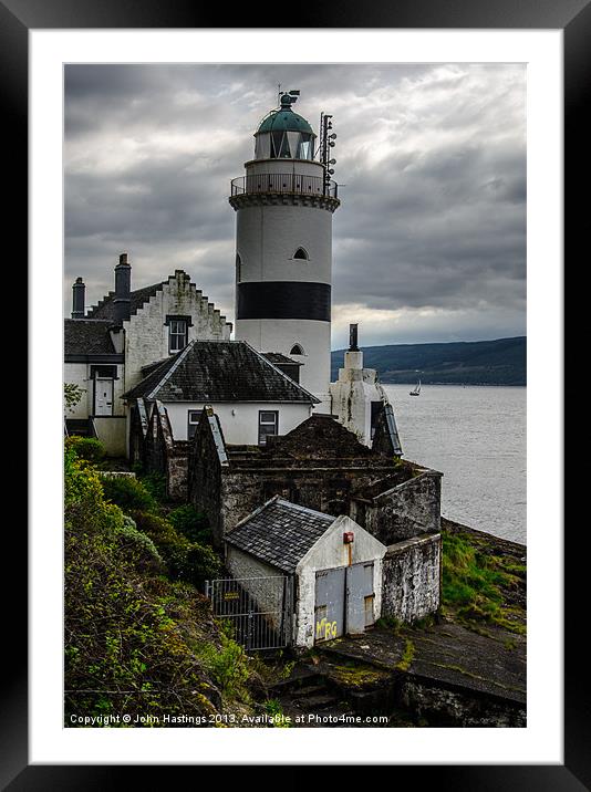Cloch Point  Lighthouse Framed Mounted Print by John Hastings