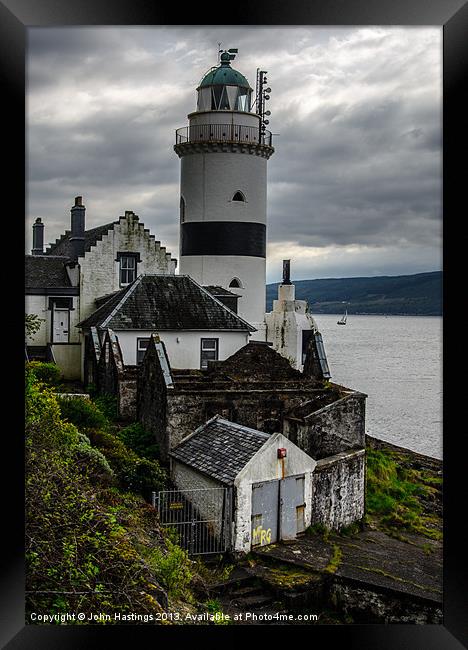 Cloch Point  Lighthouse Framed Print by John Hastings
