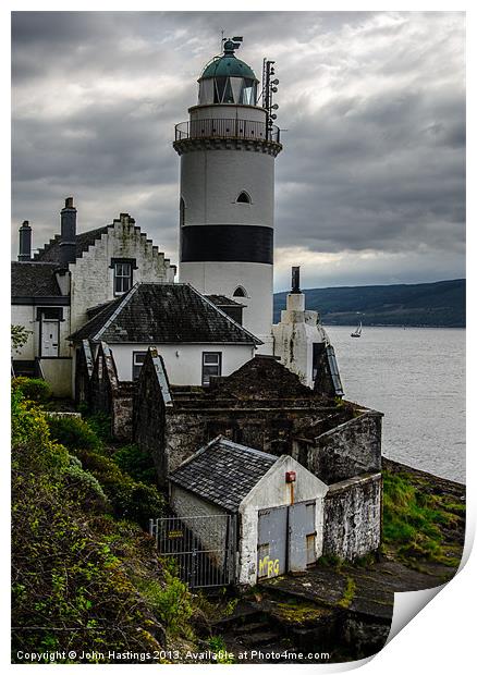 Cloch Point  Lighthouse Print by John Hastings