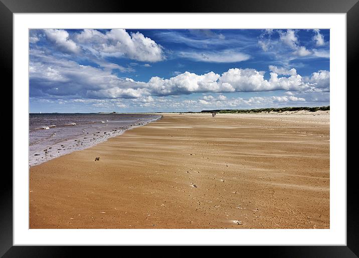High tide at Brancaster Beach Framed Mounted Print by Gary Pearson