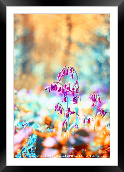 Bluebell Twist Framed Mounted Print by Canvas Prints by Kathy Chadwick