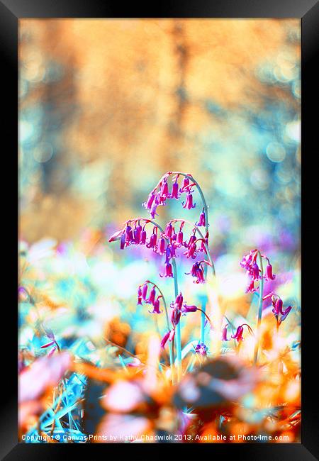 Bluebell Twist Framed Print by Canvas Prints by Kathy Chadwick