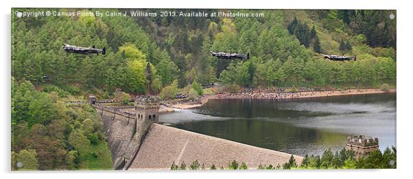 Dambusters 70 Years On - The Derwent Dam Acrylic by Colin Williams Photography