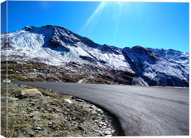 Road To Manali Canvas Print by Ashley lakra