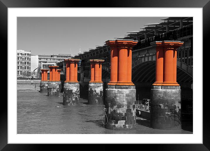 London Thames Bridges Framed Mounted Print by David French