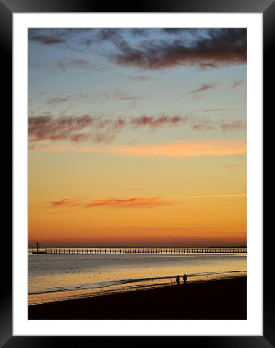Together at Sunset Framed Mounted Print by graham young