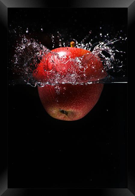 Apple Splash Framed Print by Alan Todd