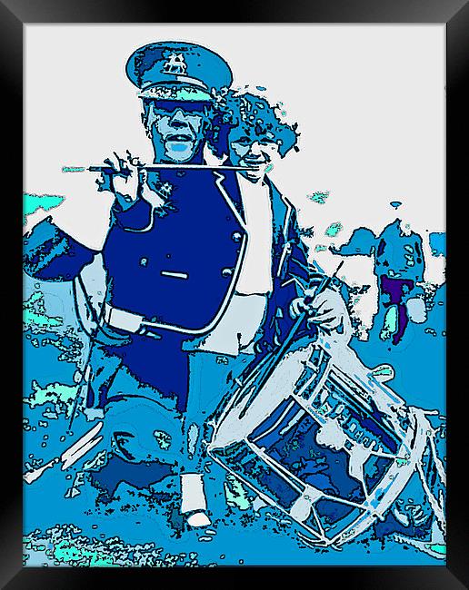 Drummer and Child Framed Print by Bill Simpson