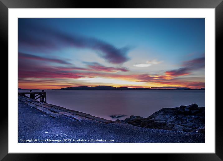 Glorious Blue Night Framed Mounted Print by Fiona Messenger